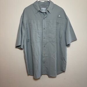 Reel Legends Saltwater Performance Vented Light Weight Shirt Men's L Light Gray